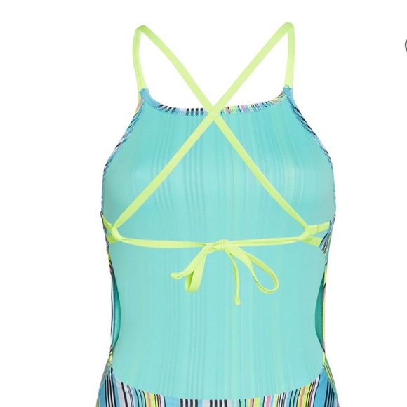 Speedo Women's Printed Tie Back One Piece Training Swimsuit. Sz. 6/32. #0075 - Picture 5 of 10